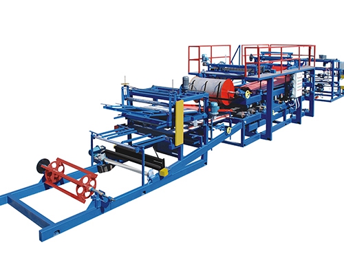 New type rock wool sandwich panel production line